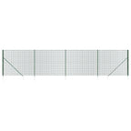 Recinzione Metallica con Picchetti Ancoraggio Verde 1,4x10 m