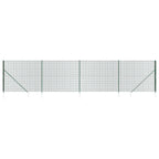 Recinzione Metallica con Picchetti Ancoraggio Verde 2,2x10 m