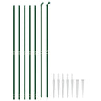 Recinzione Metallica con Picchetti Ancoraggio Verde 2,2x10 m