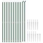 Recinzione Metallica con Picchetti Ancoraggio Verde 1,6x25 m