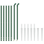Recinzione Metallica con Picchetti Ancoraggio Verde 1x10 m