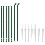Recinzione Metallica con Picchetti Ancoraggio Verde 1,1 x 10 m