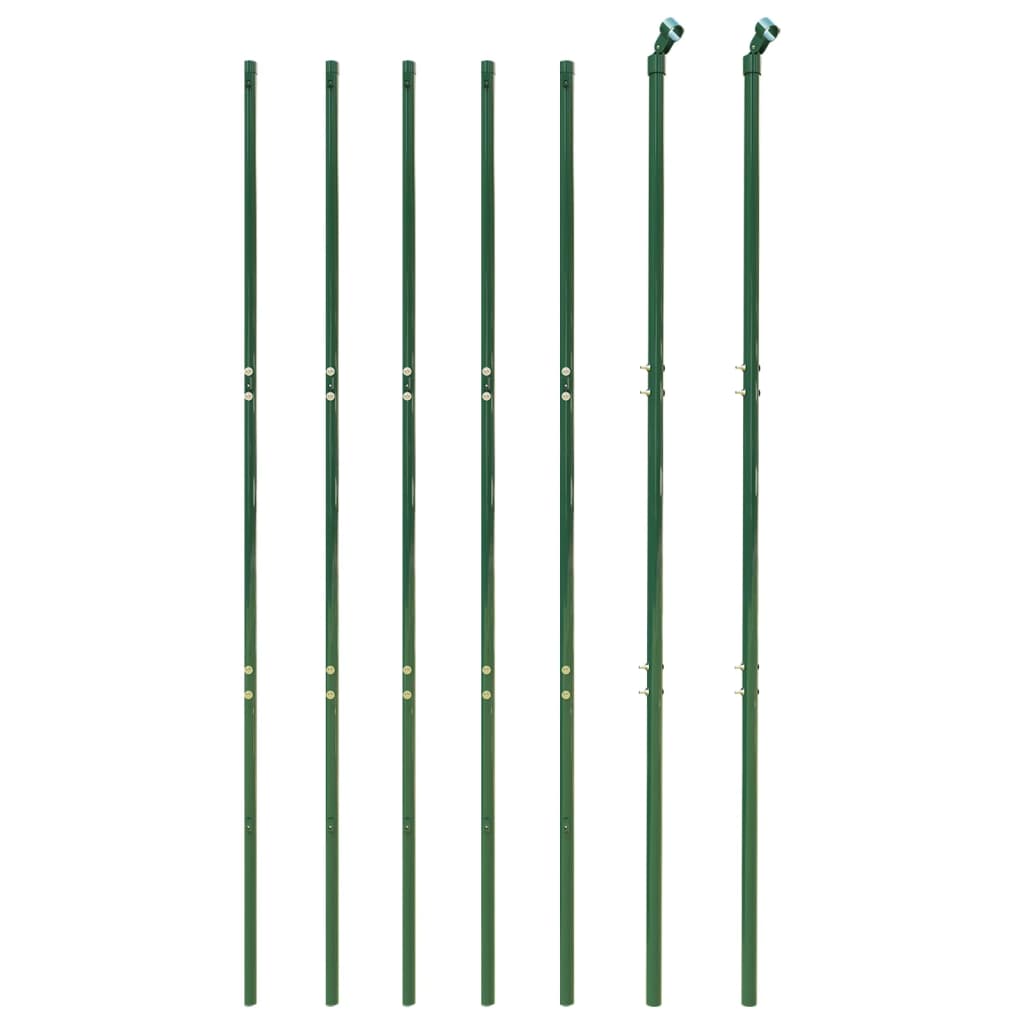 Recinzione Metallica con Picchetti Ancoraggio Verde 2,2x10 m