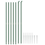 Recinzione Metallica con Picchetti Ancoraggio Verde 1,4x10 m