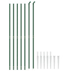 Recinzione Metallica con Picchetti Ancoraggio Verde 2,2 x 10 m