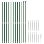 Recinzione Metallica con Picchetti Ancoraggio Verde 2,2x25 m
