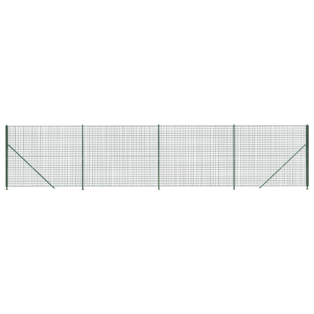 Recinzione Metallica con Flangia Verde 1,8x10 m