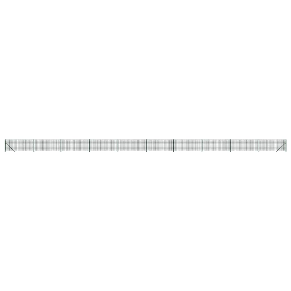 Recinzione Metallica con Flangia Verde 0,8x25 m
