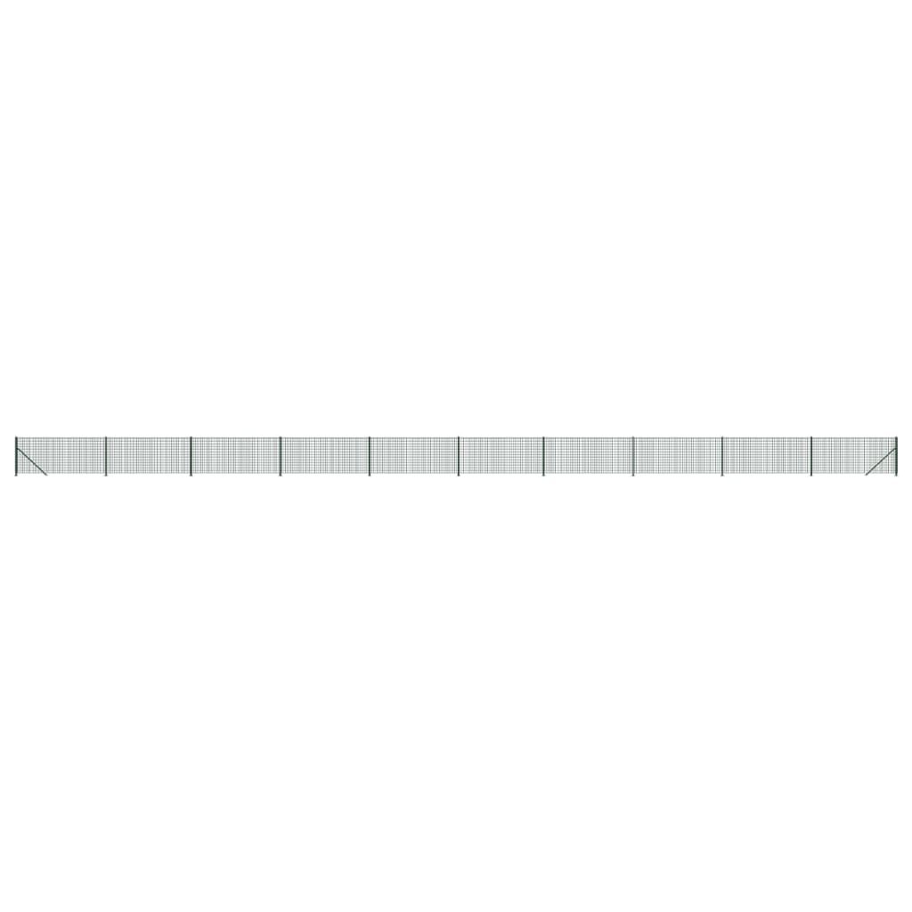 Recinzione Metallica con Flangia Verde 1,1x25 m