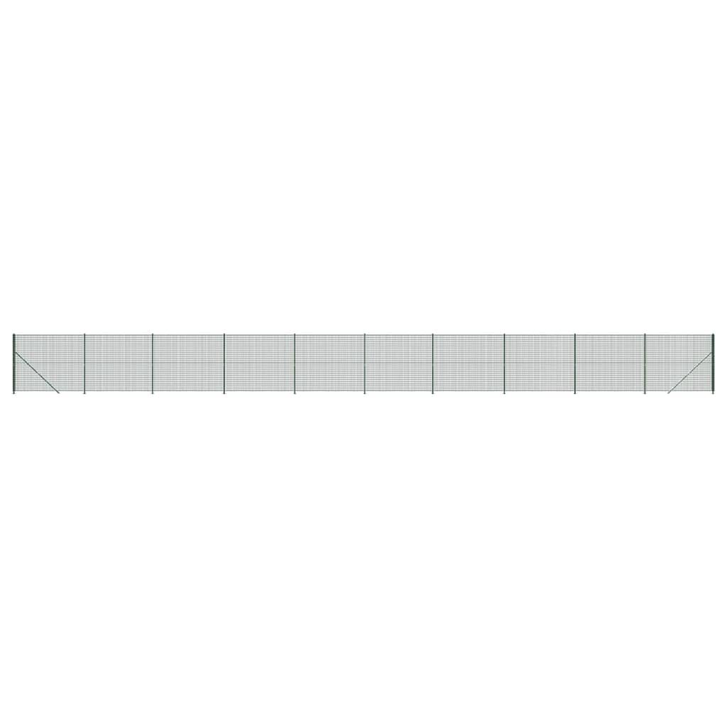 Recinzione Metallica con Flangia Verde 1,4x25 m