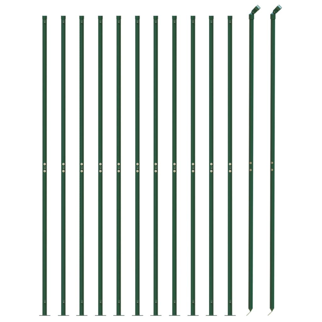 Recinzione Metallica con Flangia Verde 1,6x25 m