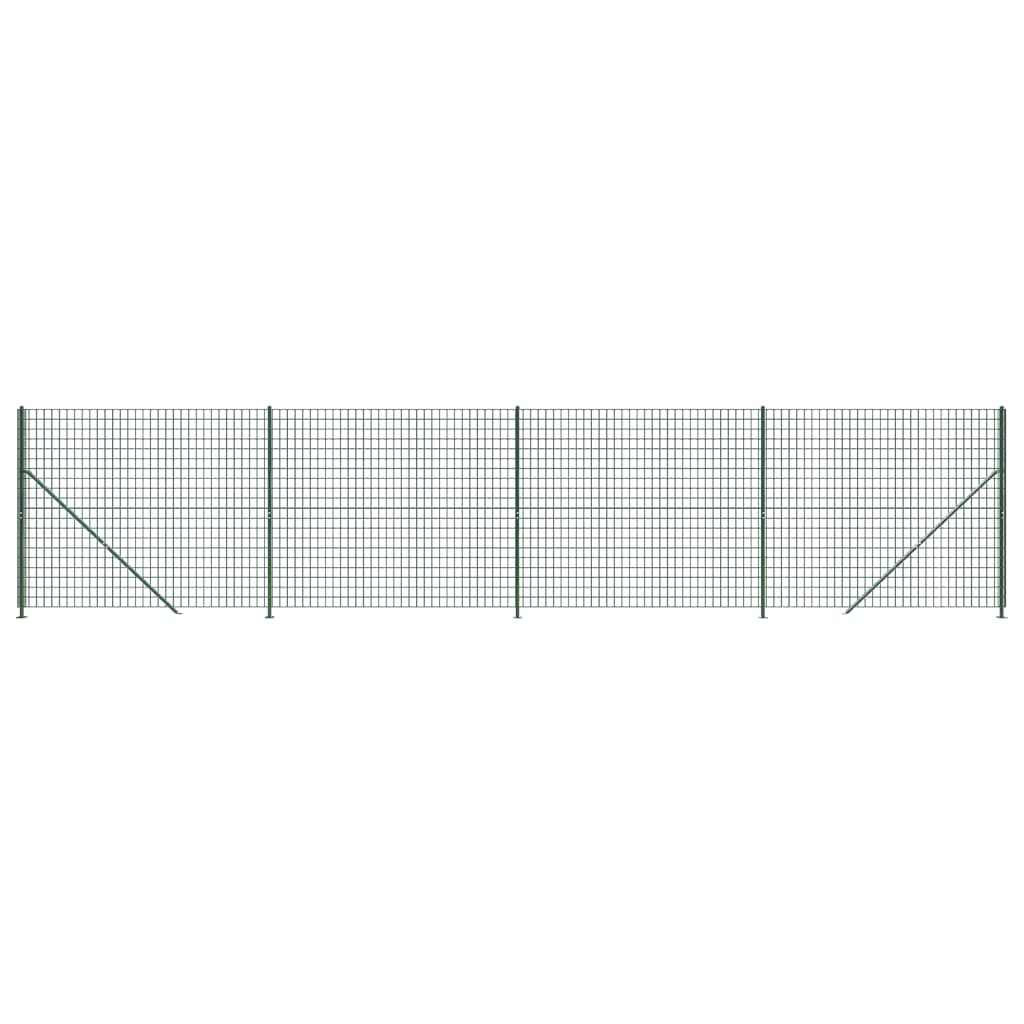Recinzione Metallica con Flangia Verde 2x10 m