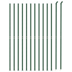 Recinzione Metallica con Flangia Verde 0,8x25 m