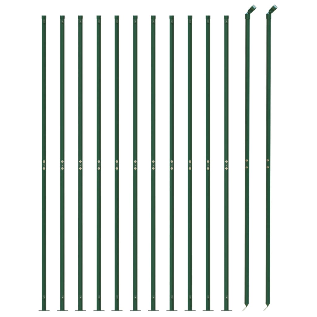 Recinzione Metallica con Flangia Verde 1,6 x 25 m