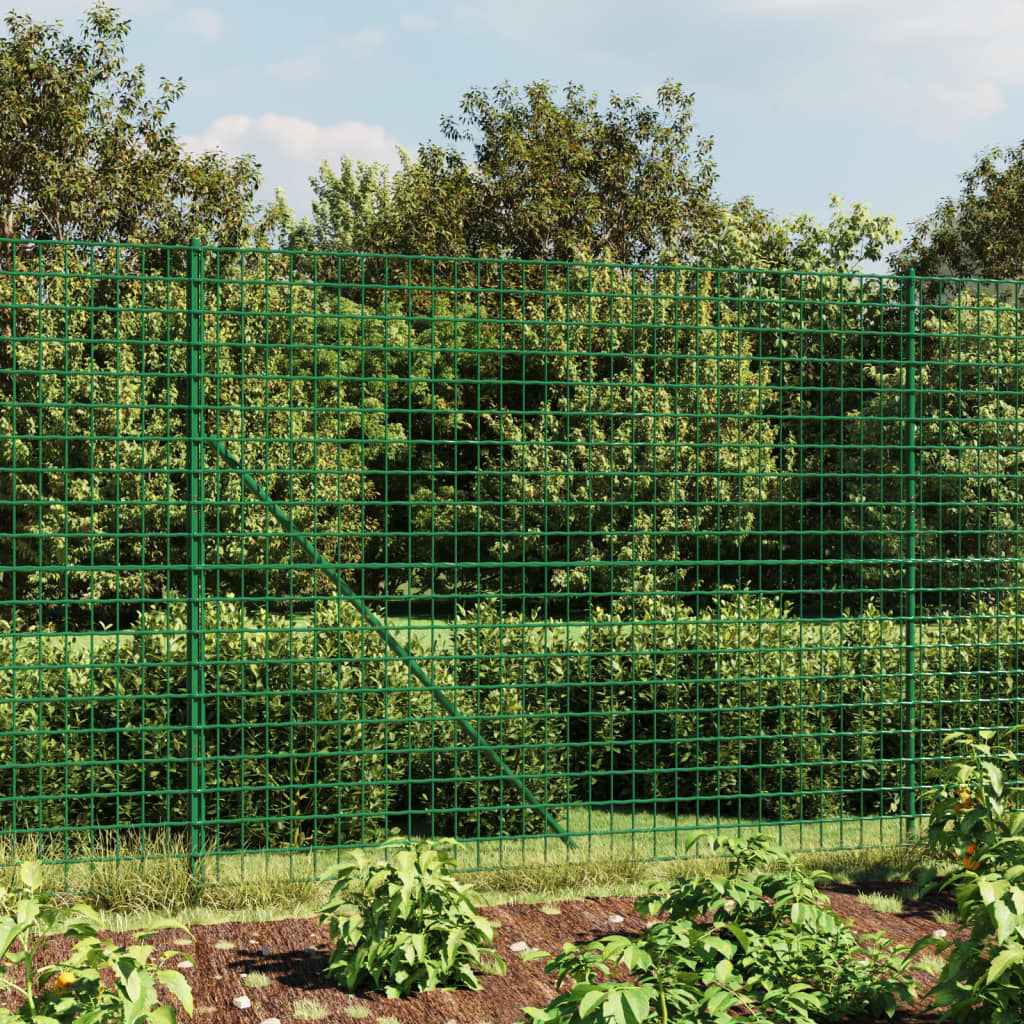 Recinzione Metallica con Flangia Verde 1,6 x 25 m