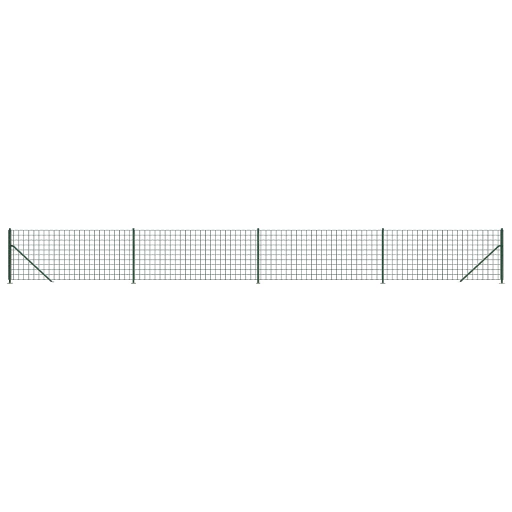 Recinzione Metallica con Flangia Verde 1x10 m