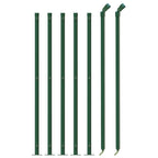 Recinzione Metallica con Flangia Verde 1,1 x 10 m