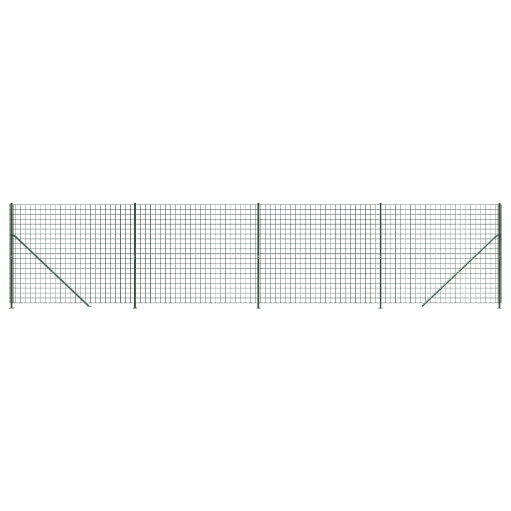 Recinzione Metallica con Flangia Verde 1,6x10 m