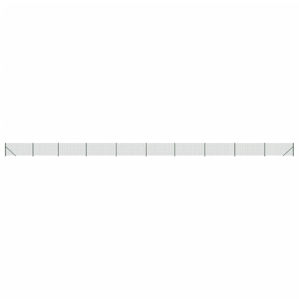 Recinzione Metallica con Flangia Verde 0,8x25 m