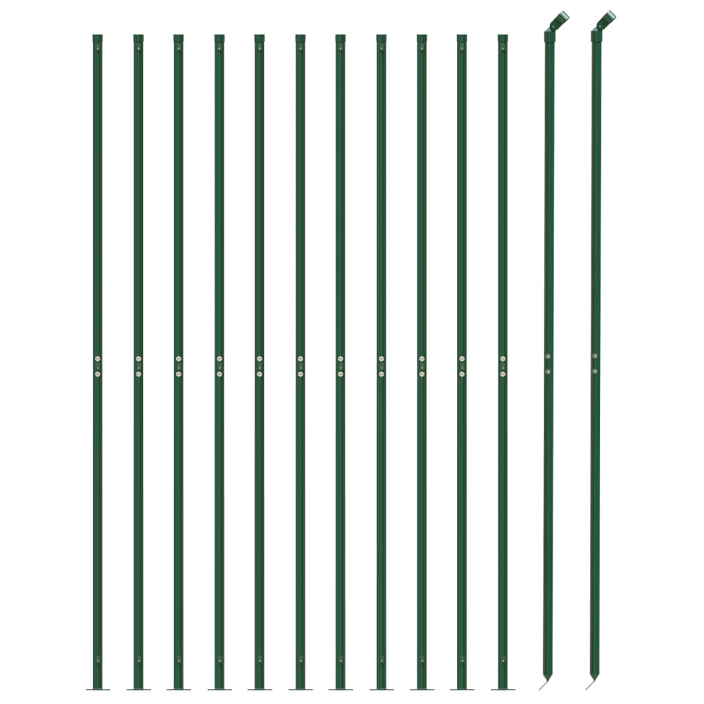 Recinzione Metallica con Flangia Verde 1x25 m