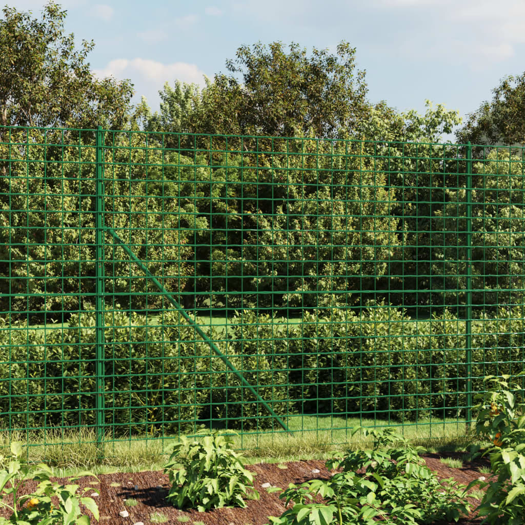 Recinzione Metallica con Flangia Verde 1,6 x 25 m