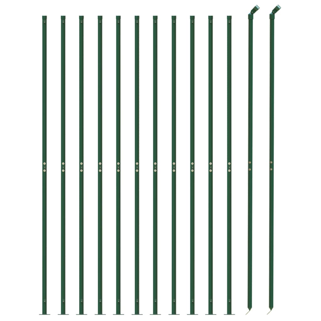 Recinzione Metallica con Flangia Verde 1,8 x 25 m