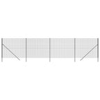 Recinzione Metallica Antracite 2x10 m in Acciaio Zincato con Rivestimento PVC