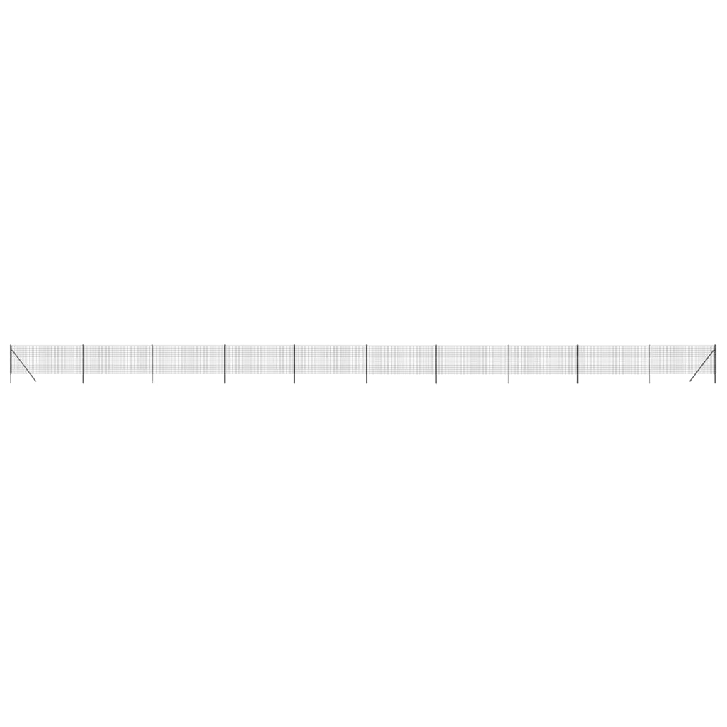 Recinzione Metallica Antracite 1x25 m in Acciaio Zincato con Rivestimento PVC