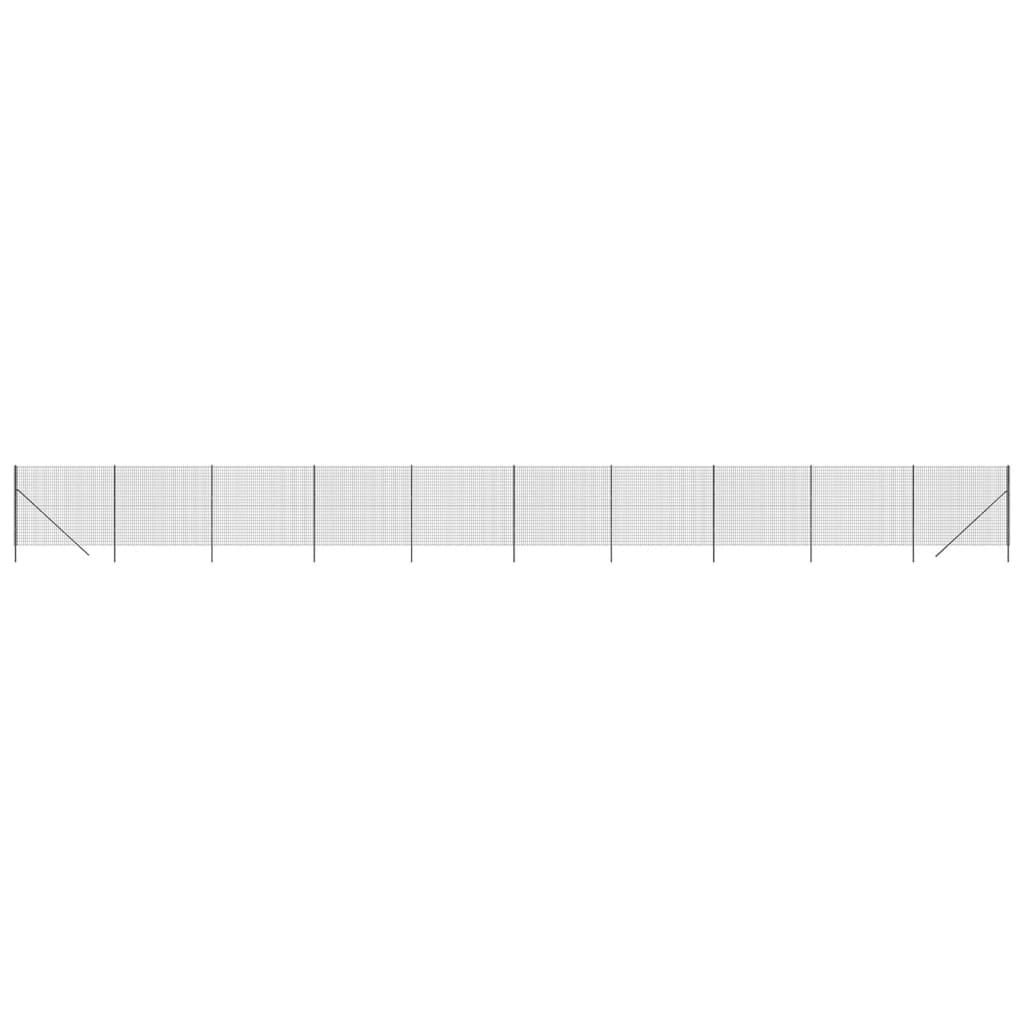 Recinzione Metallica Antracite 1,6x25 m in Acciaio Zincato