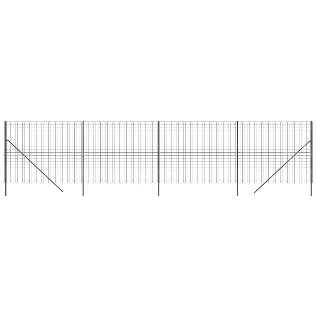 Recinzione Metallica Antracite 1,6x10 m in Acciaio Zincato