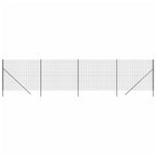 Recinzione Metallica Antracite 2x10 m in Acciaio Zincato