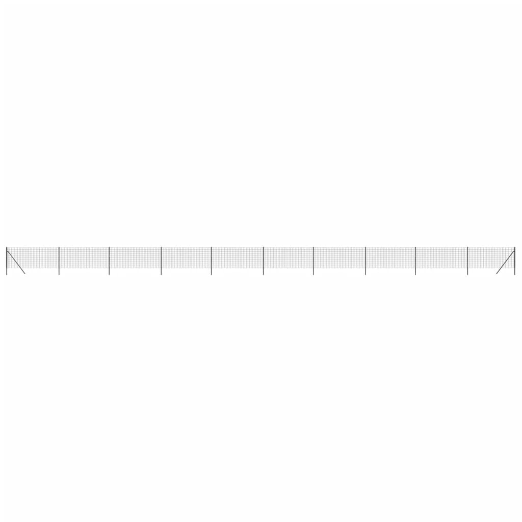 Recinzione Metallica Antracite 0,8x25 m in Acciaio Zincato
