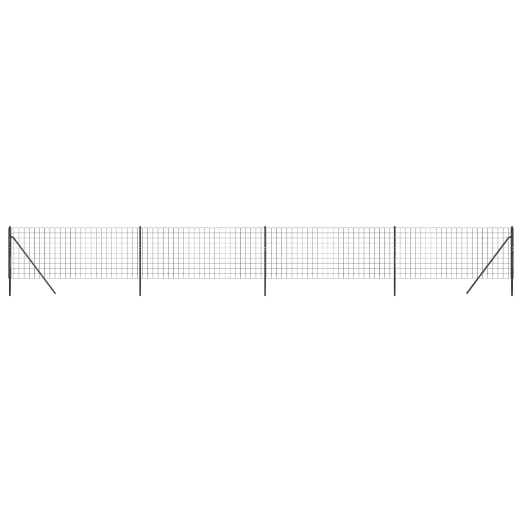 Recinzione Metallica Antracite 1x10 m in Acciaio Zincato con Rivestimento PVC