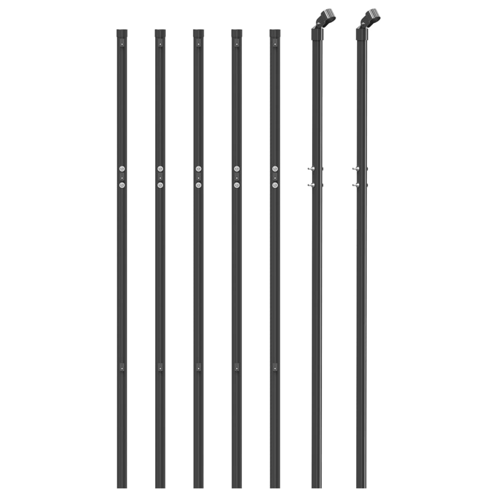 Recinzione Metallica Antracite 1x10 m in Acciaio Zincato con Rivestimento PVC