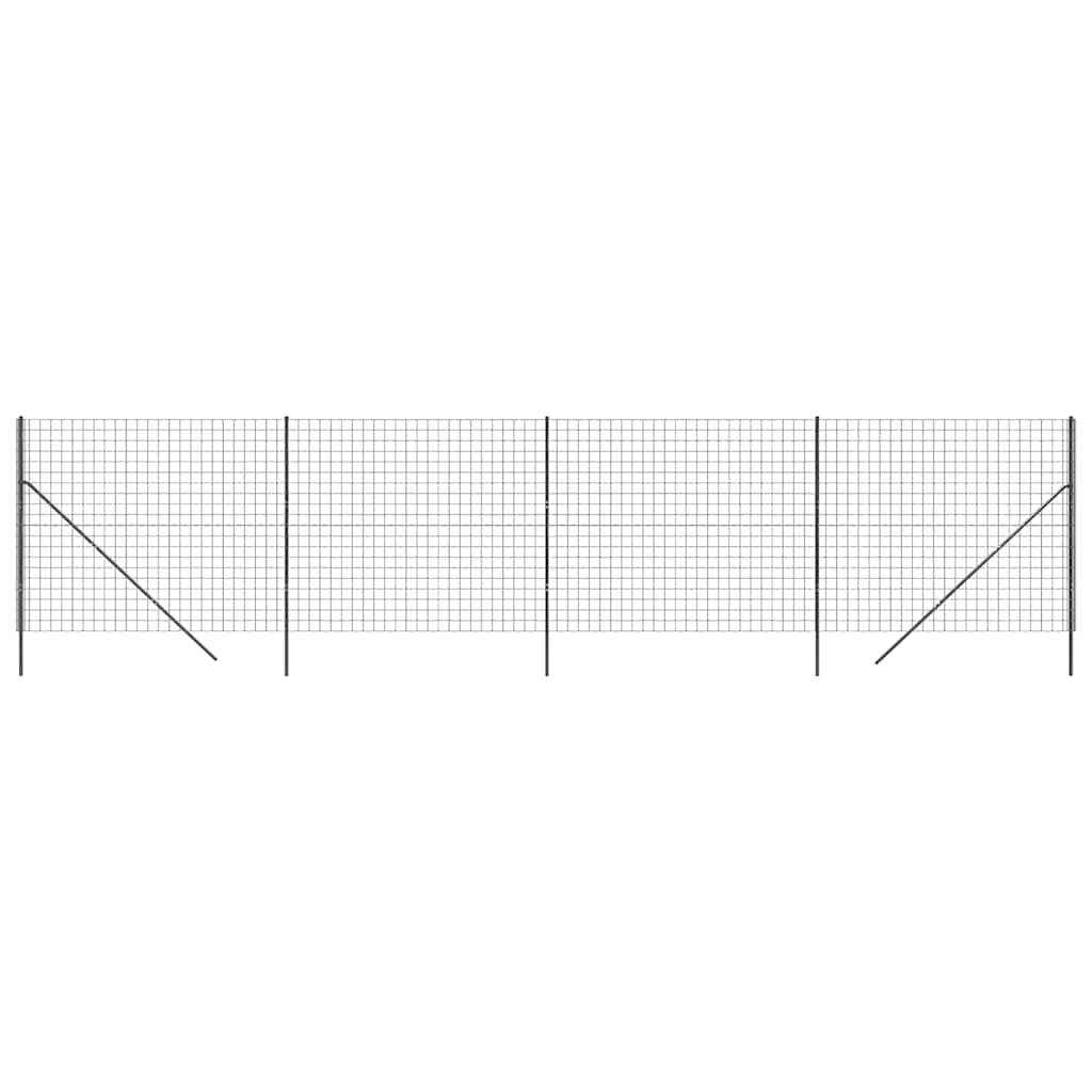 Recinzione Metallica Antracite 1,6x10 m in Acciaio Zincato