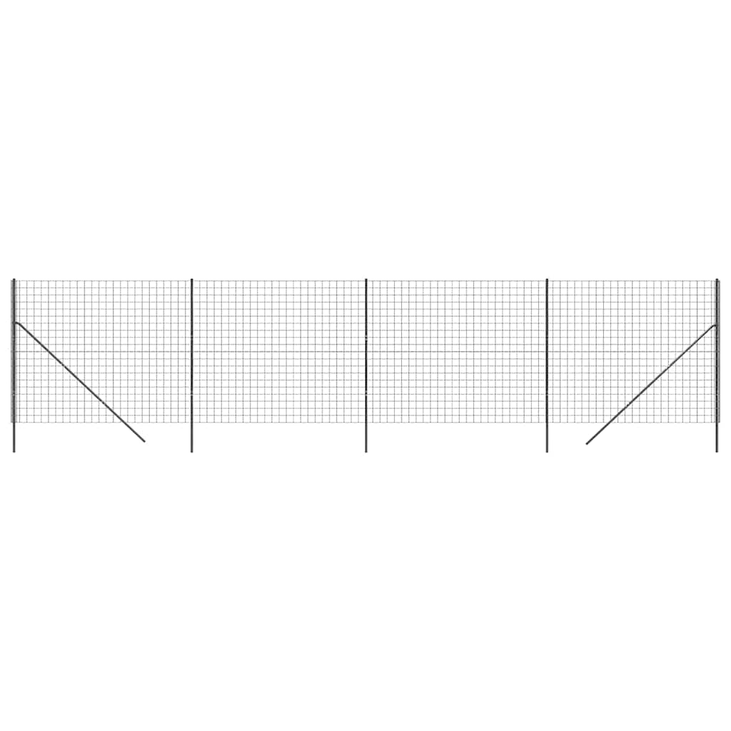 Recinzione Metallica Antracite 1,8x10 m in Acciaio Zincato con Rivestimento PVC