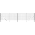 Recinzione Metallica Antracite 1,8x10 m in Acciaio Zincato con Rivestimento PVC