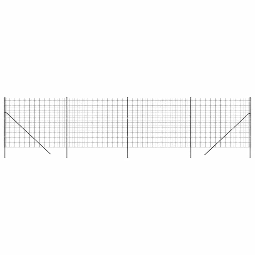 Recinzione Metallica Antracite 2,2x10 m in Acciaio Zincato