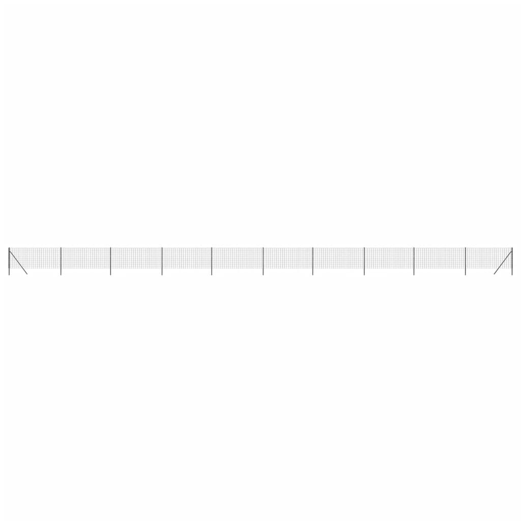 Recinzione Metallica Antracite 0,8x25 m in Acciaio Zincato