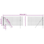 Recinzione Metallica Antracite 1x25 m in Acciaio Zincato con Rivestimento PVC