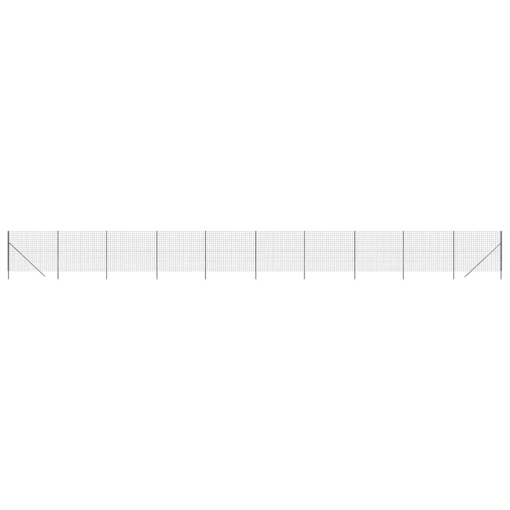 Recinzione Metallica Antracite 1,6x25 m in Acciaio Zincato