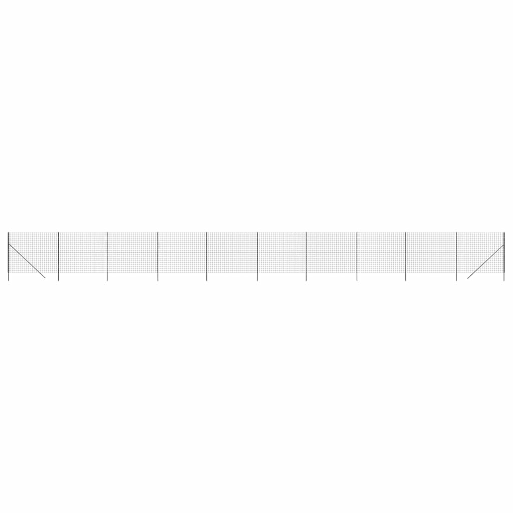 Recinzione Metallica Antracite 1,8x25 m in Acciaio Zincato