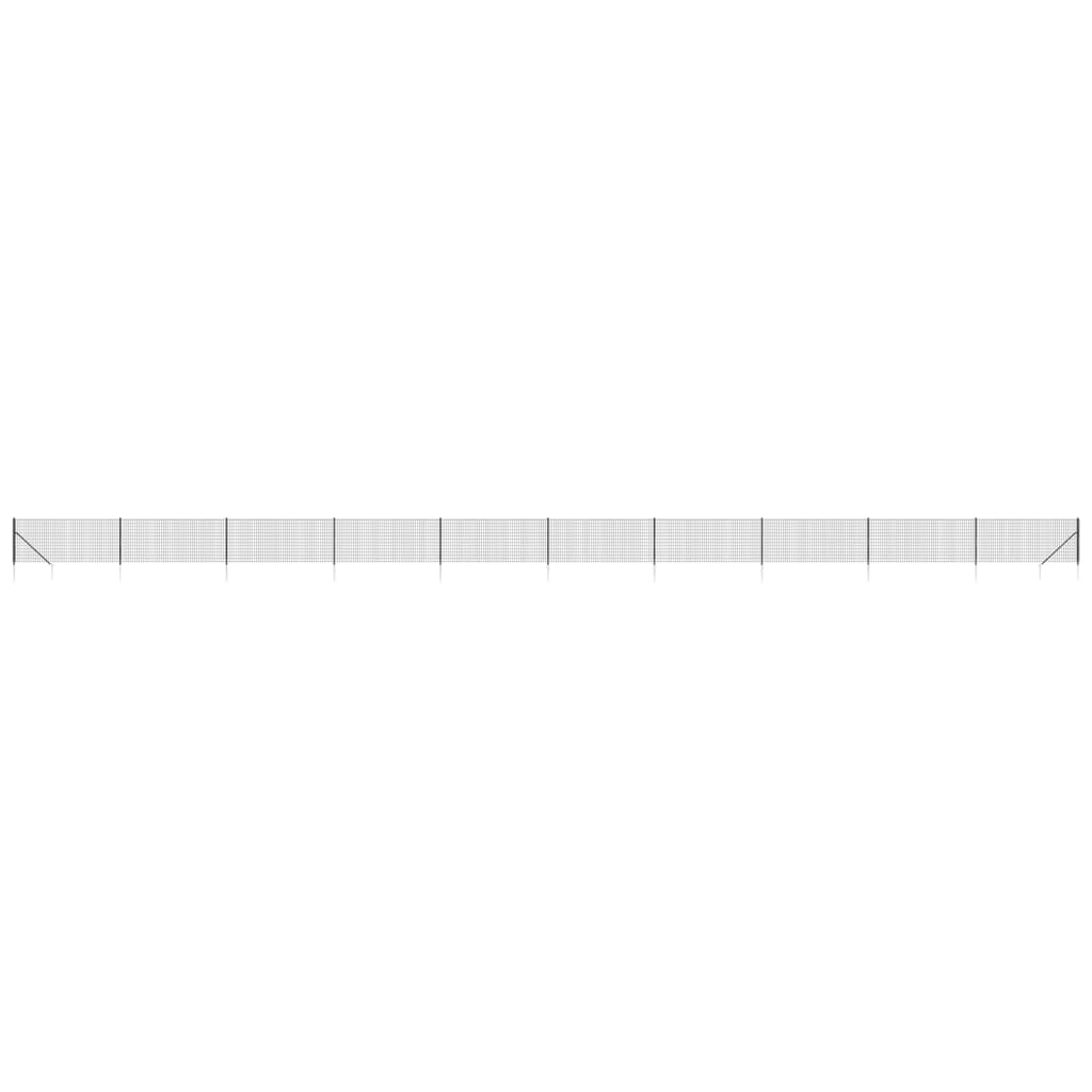 Recinzione Metallica con Picchetti Ancoraggio Antracite 1x25 m
