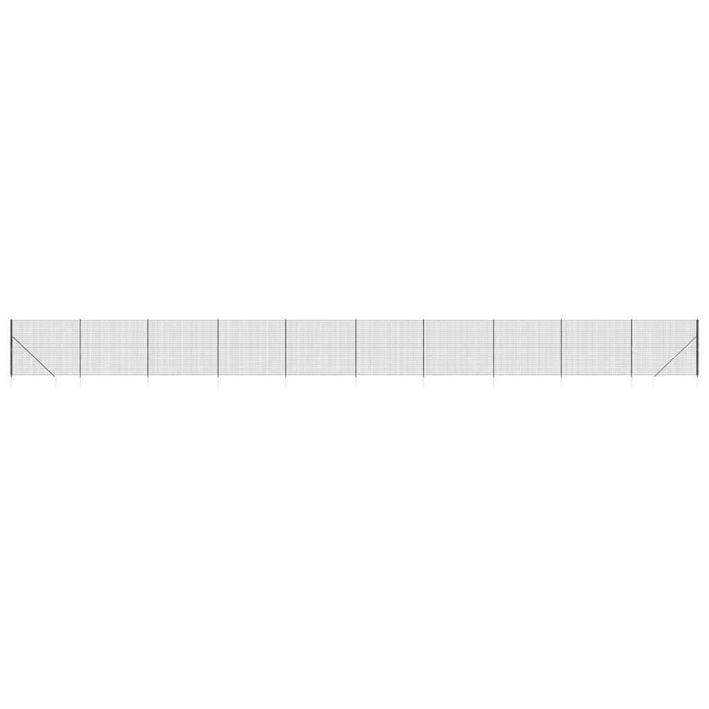 Recinzione Metallica con Picchetti Ancoraggio Antracite 1,4x25m