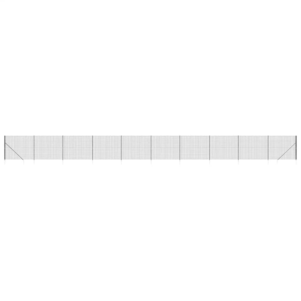 Recinzione Metallica con Picchetti Ancoraggio Antracite 2x25 m