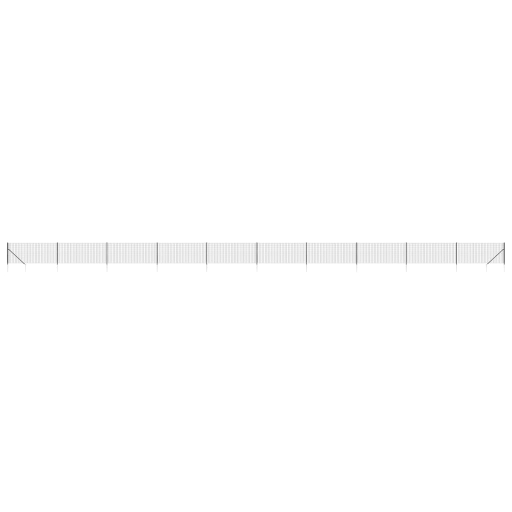 Recinzione Metallica con Picchetti Ancoraggio Antracite 1x25 m