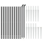 Recinzione Metallica con Picchetti Ancoraggio Antracite 1,1x25m