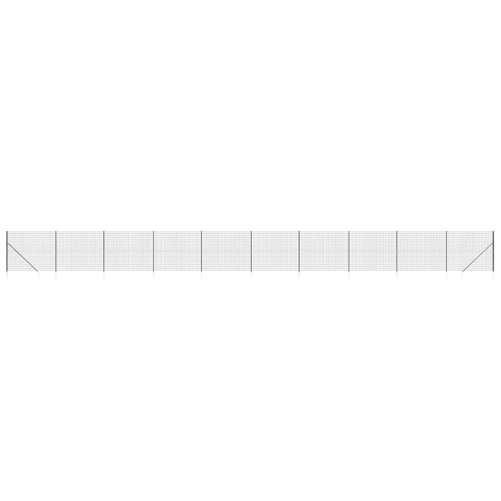 Recinzione Metallica con Picchetti Ancoraggio Antracite 1,6x25m