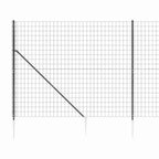 Recinzione Metallica con Picchetti Ancoraggio Antracite 1,6x25m