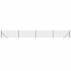 Recinzione Metallica con Picchetti Ancoraggio Antracite 1x10 m